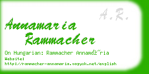 annamaria rammacher business card